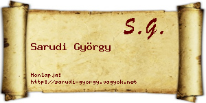 Sarudi György névjegykártya