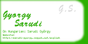 gyorgy sarudi business card