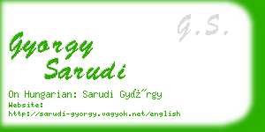 gyorgy sarudi business card